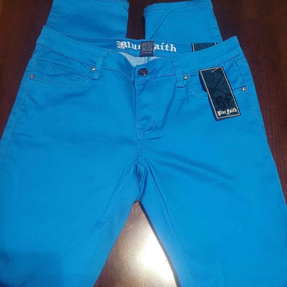 NWT Blue Faith skinny pants
